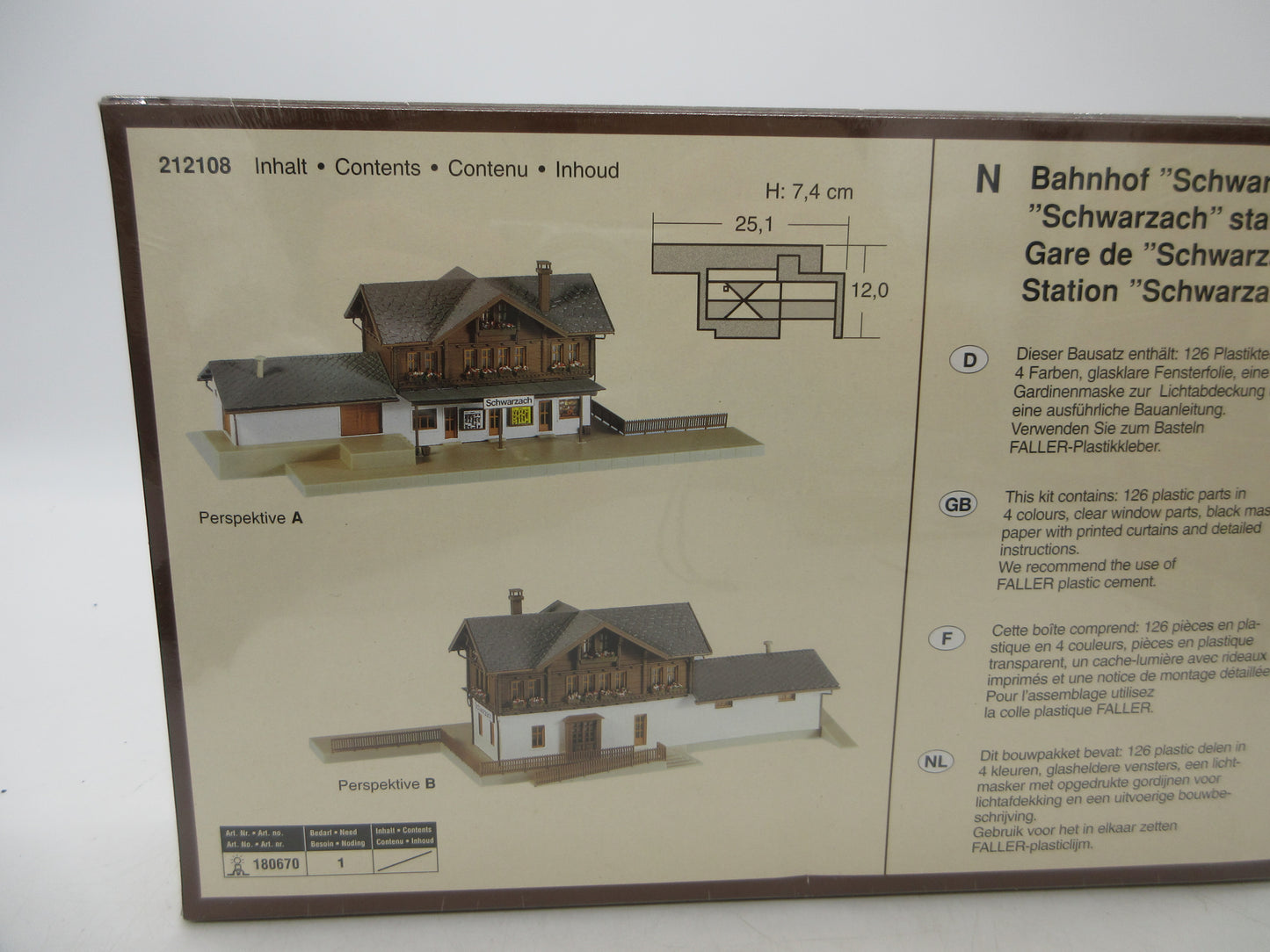 Faller N - 212108 - Bouwpakket Station "Schwarzach"