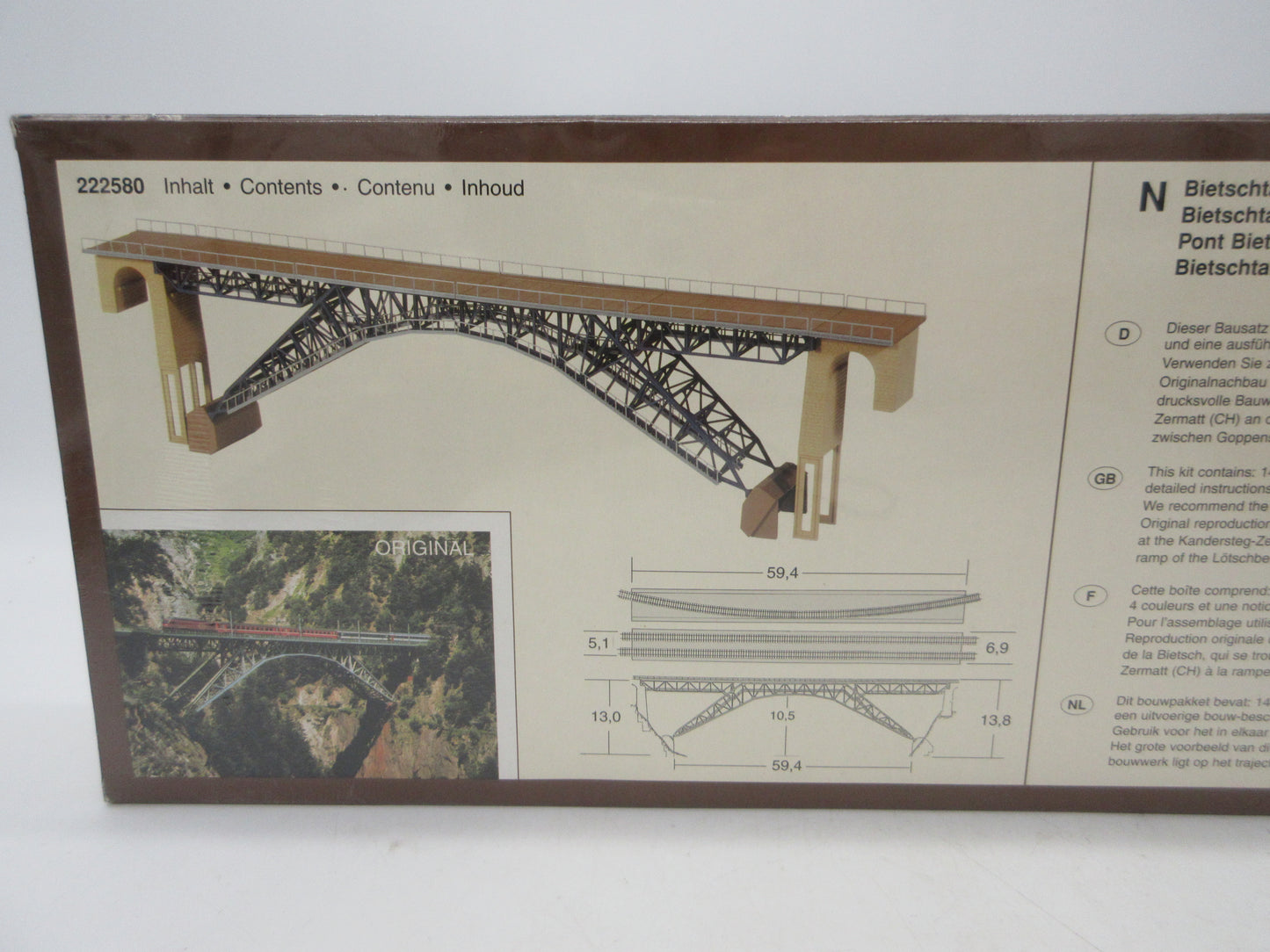 Faller N - 222580 - Bouwpakket Bietschtal-brug tweesporig
