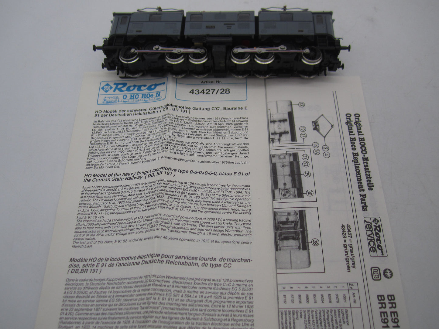 Roco H0 - 43427 - E-loc, E-91 van de DRG