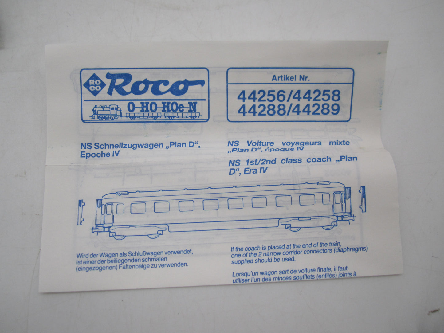 Roco H0 - 44289 - Personenwagen 3e klas Plan-D van de NS
