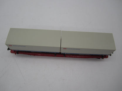 Roco H0 - 46562 - Containerdraagwagen met twee containers van de DB