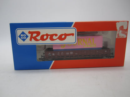 Roco H0 - Rongenwagen met container "Journal" van de DB