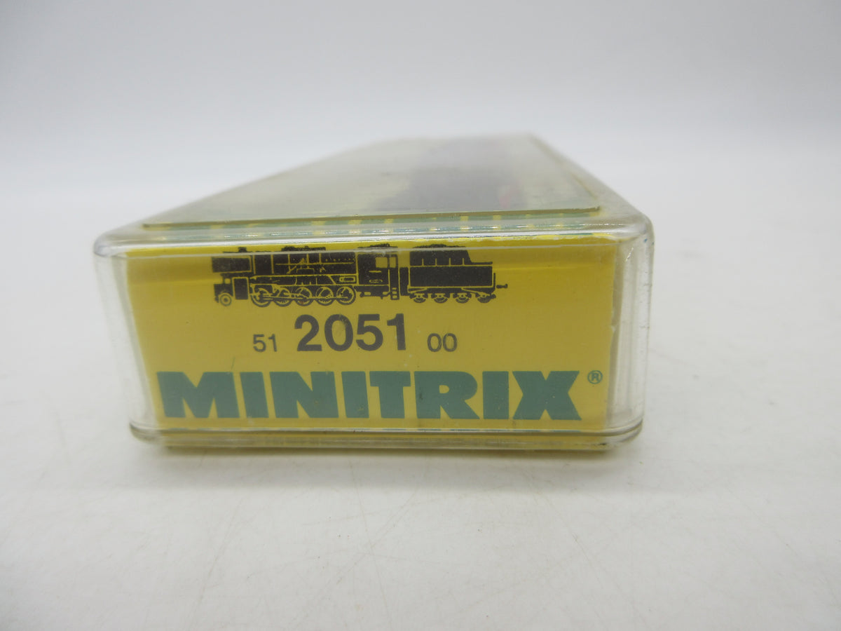 Minitrix H0 - 51 2051 00 - Stoomloc met kuiptender, BR 52 van de DB -