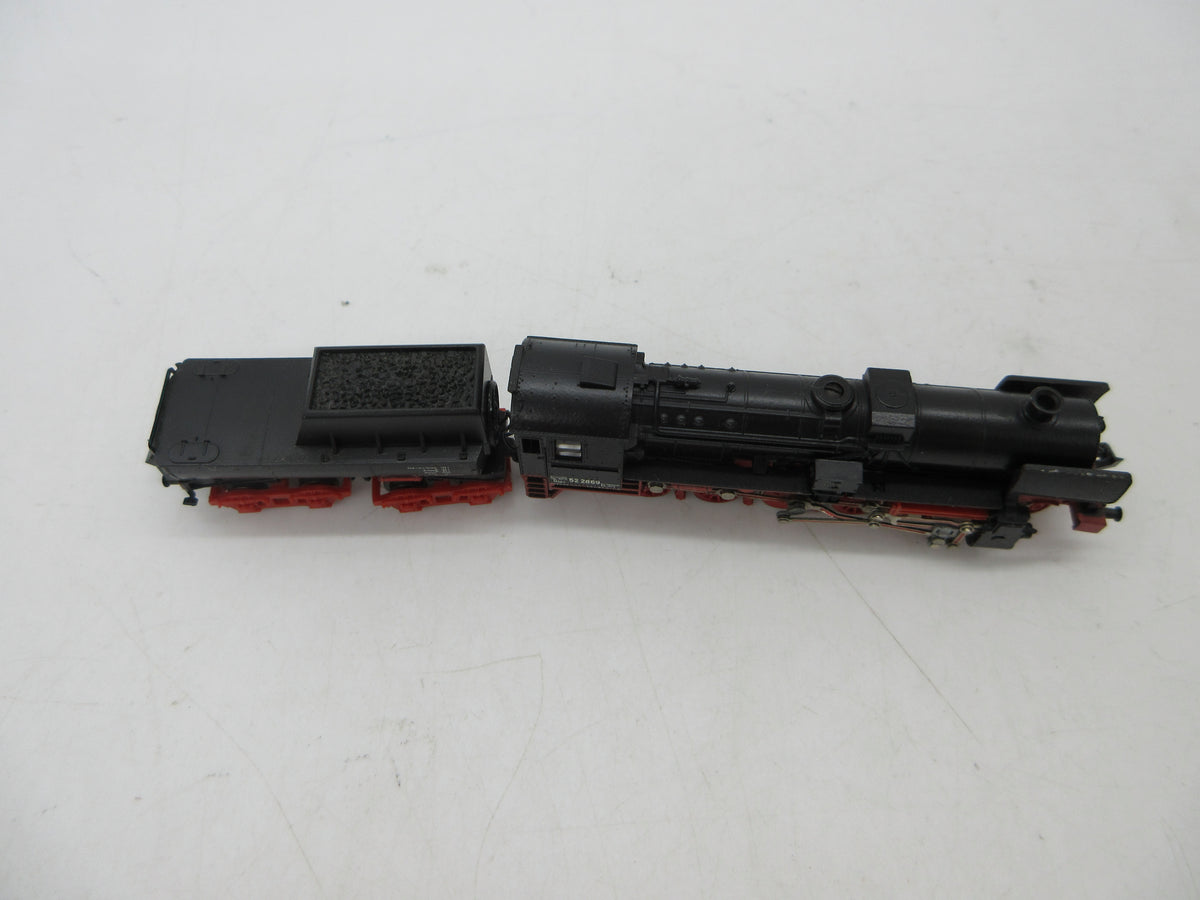 Minitrix H0 - 51 2051 00 - Stoomloc met kuiptender, BR 52 van de DB -