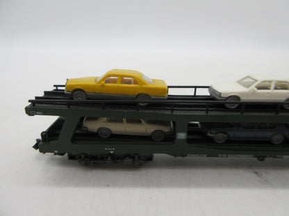 Fleischmann Piccolo N - 8284 - Vierassige autotransporter, met auto's van de DB, zonder doos