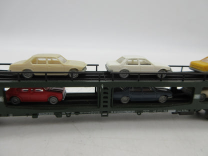 Fleischmann Piccolo N - 8284 - Vierassige autotransporter, met auto's van de DB, zonder doos