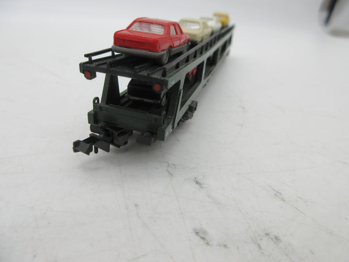 Fleischmann Piccolo N - 8284 - Vierassige autotransporter, met auto's van de DB, zonder doos