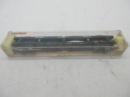 Fleischmann Piccolo N - 8284 - Vierassige autotransporter, met auto's van de DB