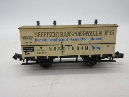 Minitrix N - 51 3222 00 - Gesloten goederenwagen "Seefisch Transport-wagens no 15" van de Herz.Old.St.B.