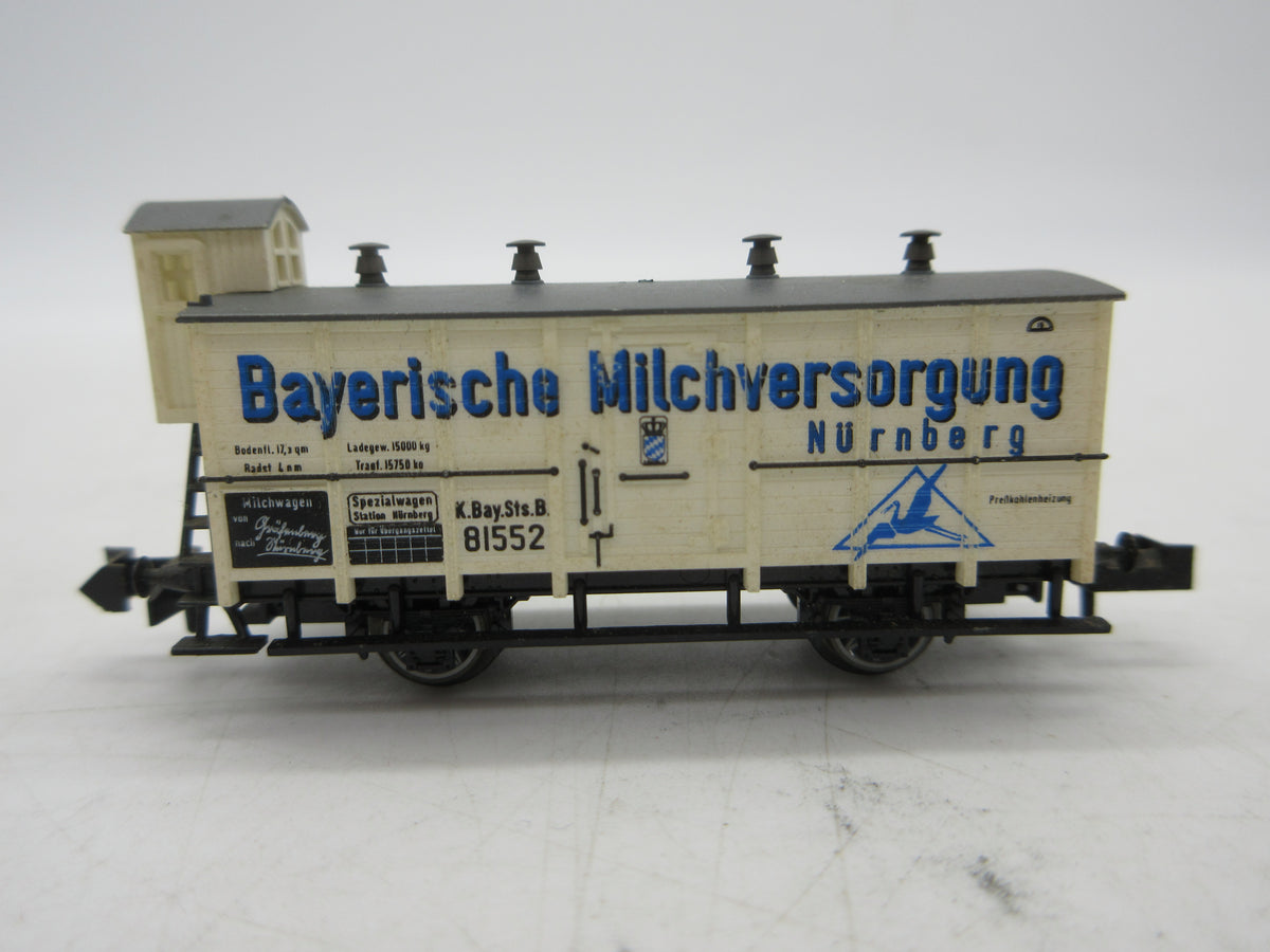 Minitrix N - 51 3221 00 - Gesloten goederenwagen "Bayerische Milchversorgung" van de K.Bay.St.B.