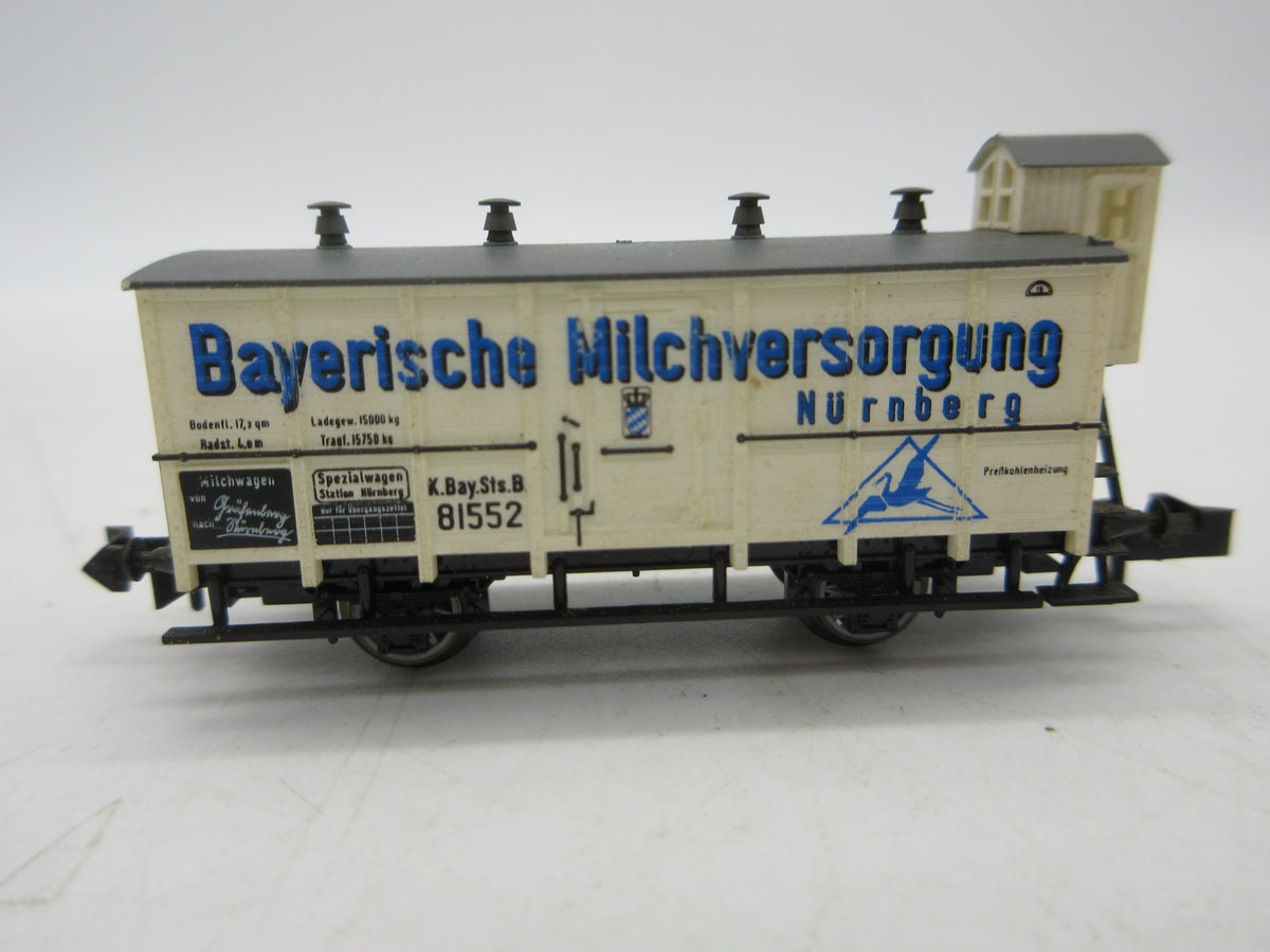 Minitrix N - 51 3221 00 - Gesloten goederenwagen "Bayerische Milchversorgung" van de K.Bay.St.B.