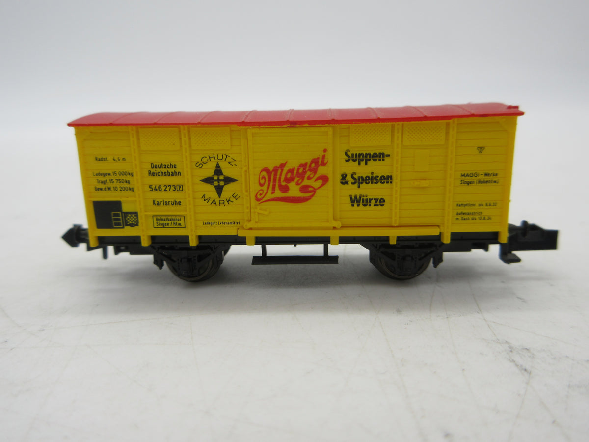 Minitrix N - 51 3202 00 - Gesloten goederenwagen "Maggi" van de DRG