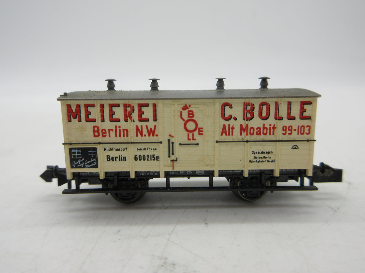 Minitrix N - 13643 - Gesloten goederenwagen "Meierei C.Bolle" van de KPEV