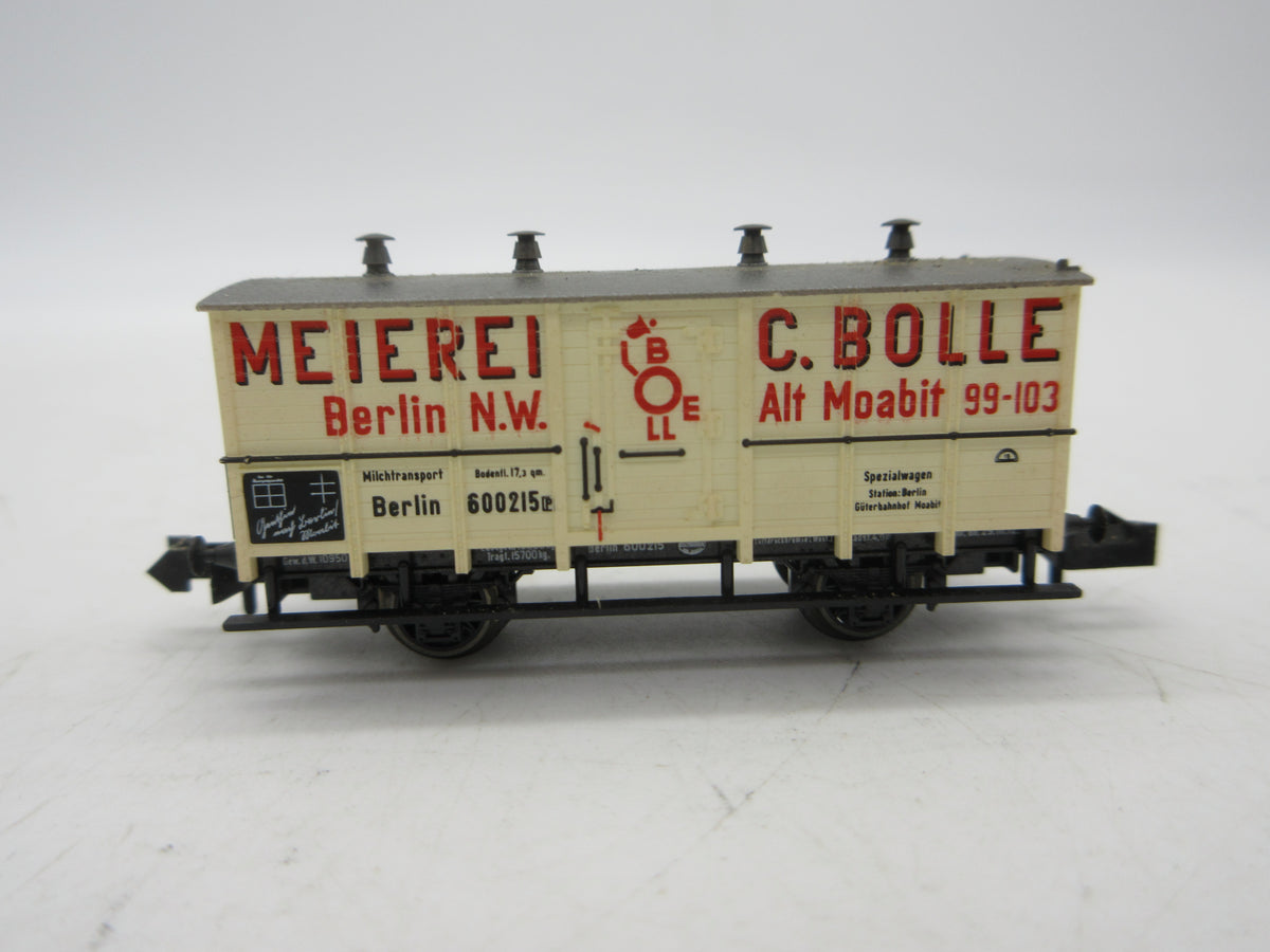 Minitrix N - 13643 - Gesloten goederenwagen "Meierei C.Bolle" van de KPEV