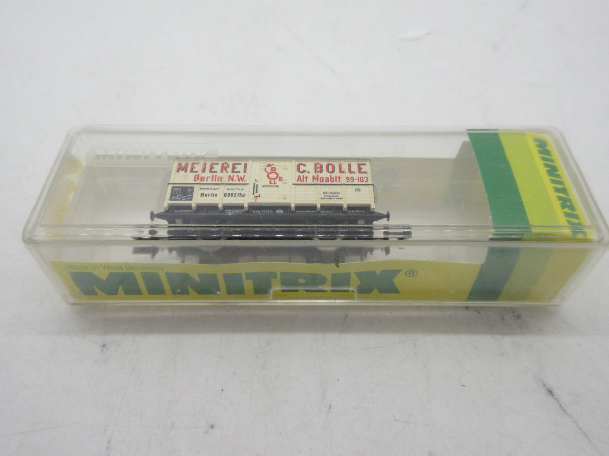 Minitrix N - 13643 - Gesloten goederenwagen "Meierei C.Bolle" van de KPEV