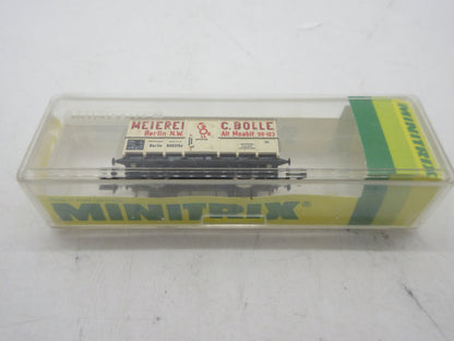 Minitrix N - 13643 - Gesloten goederenwagen "Meierei C.Bolle" van de KPEV