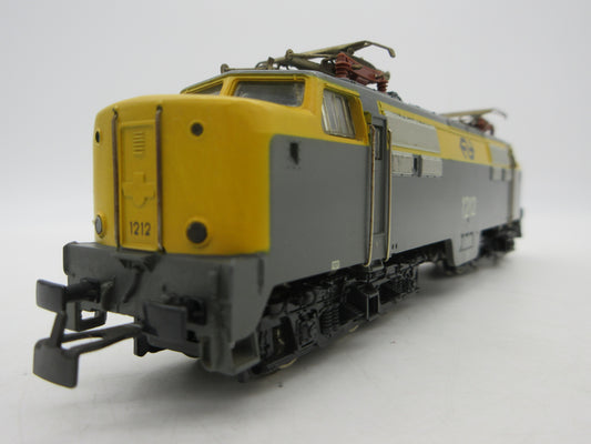Märklin H0 - 3055 - E-loc, Serie 1200 met gele neus van de NS - Analoog