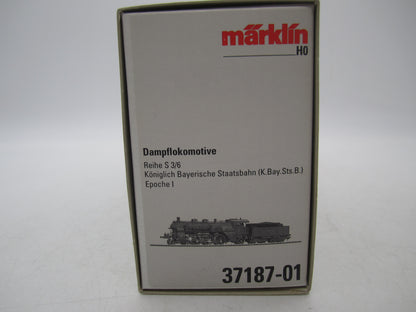 Märklin H0 - 37187-01 - Stoomloc met tender, S 3/6 van de K.Bay.St.B. - Digitaal
