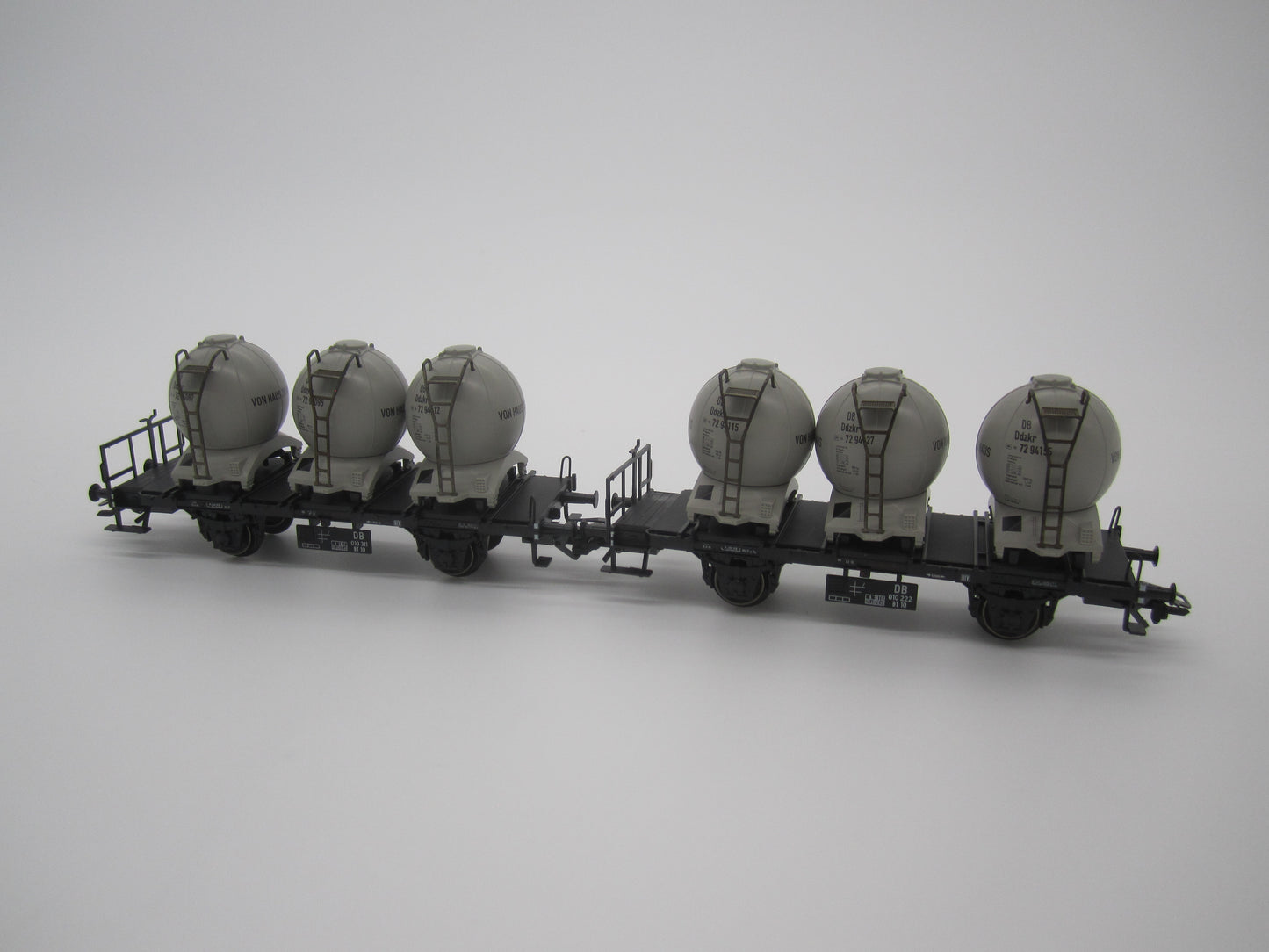 Märklin H0 - 48942 - Setje van 2 containerdraagwagens "Von haus zu haus" van de DB