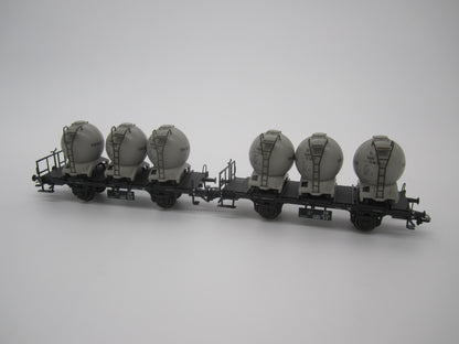 Märklin H0 - 48942 - Setje van 2 containerdraagwagens "Von haus zu haus" van de DB