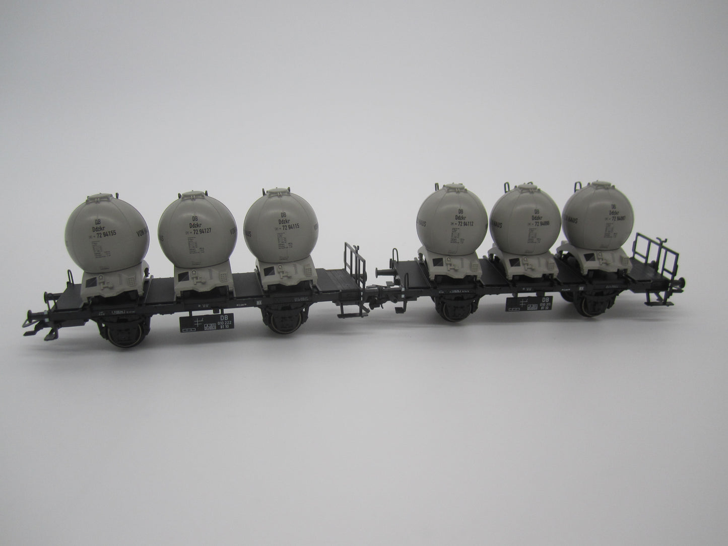 Märklin H0 - 48942 - Setje van 2 containerdraagwagens "Von haus zu haus" van de DB