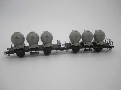 Märklin H0 - 48942 - Setje van 2 containerdraagwagens "Von haus zu haus" van de DB