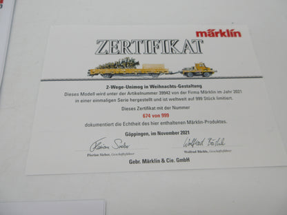 Märklin H0 - 39942 - Tweeweg Unimog met kerstboom "Kersttransport" - MFX+/Sound