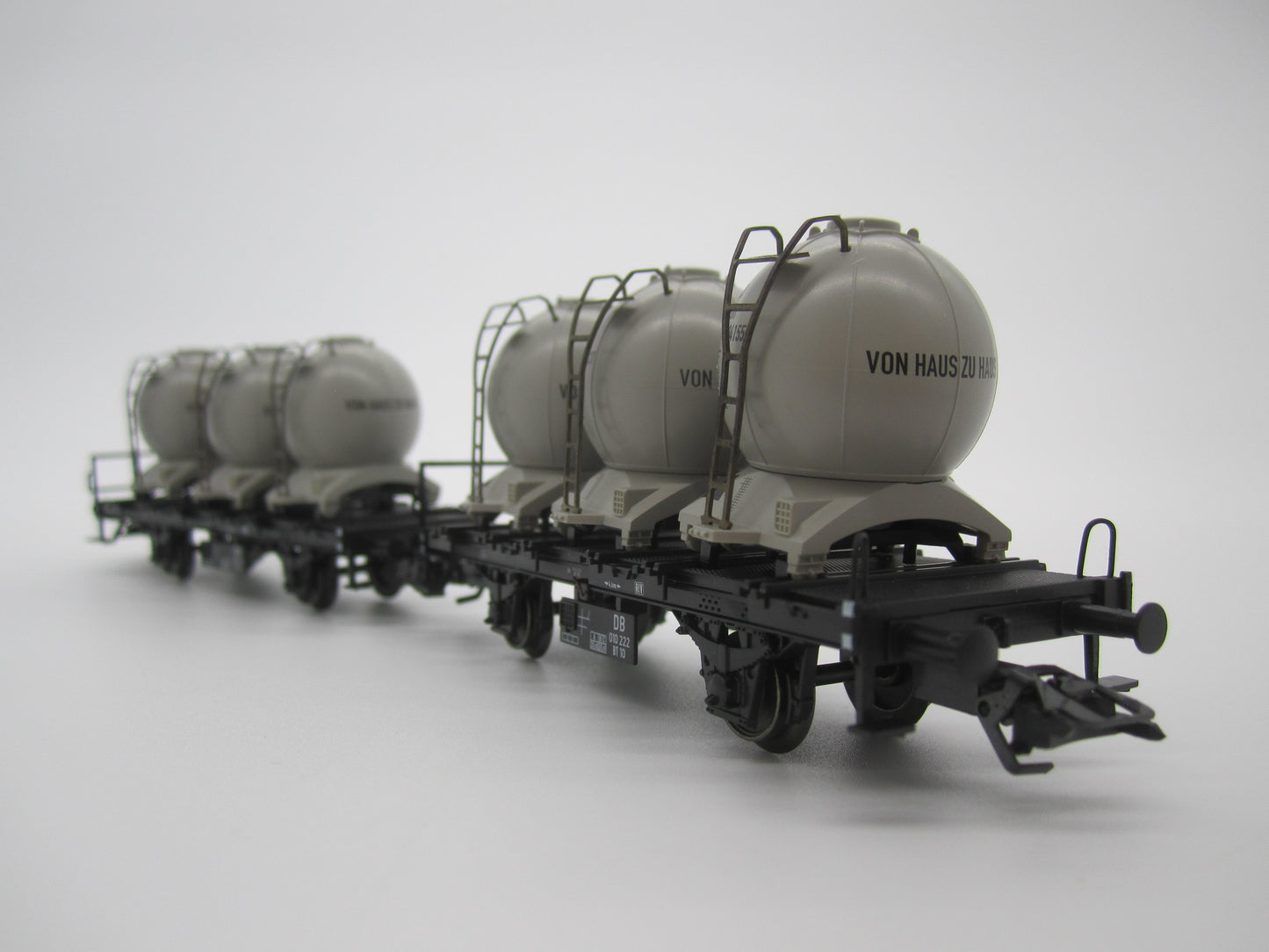 Märklin H0 - 48942 - Setje van 2 containerdraagwagens "Von haus zu haus" van de DB