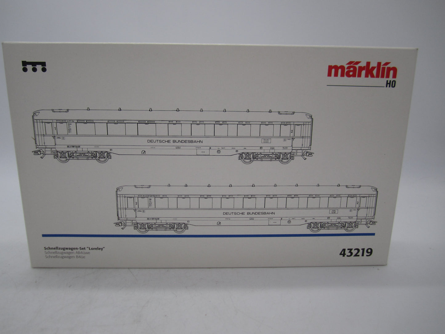 Märklin H0 - 43219 - Set van twee sneltreinrijtuigen "Loreley" van de DB