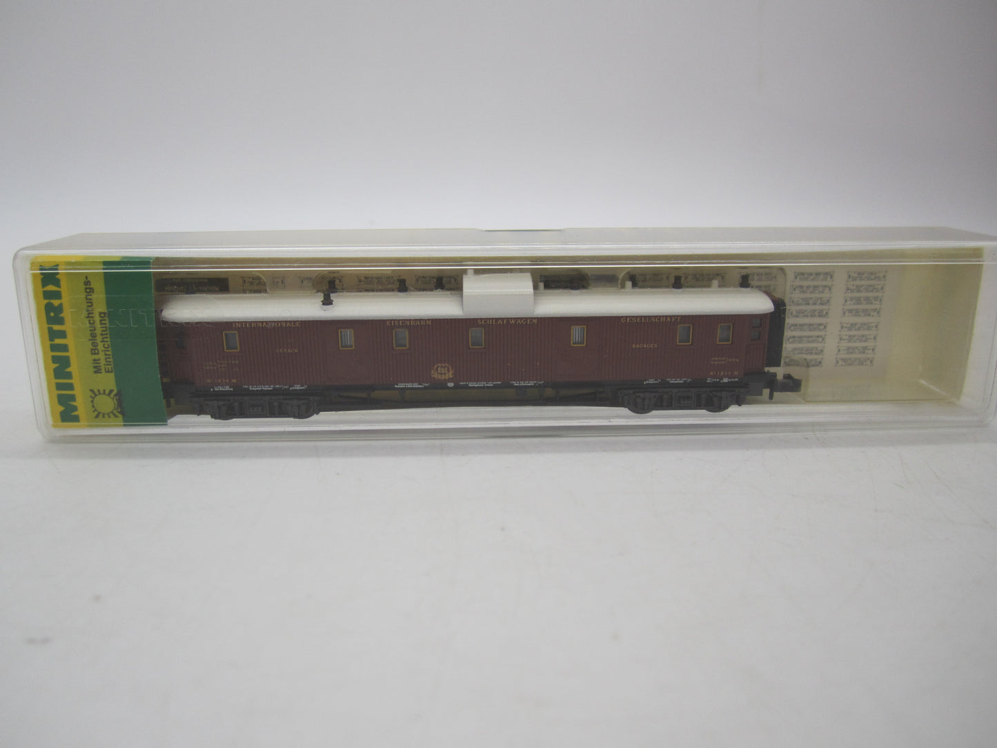 Minitrix N - 51 3182 00 - Bagagerijtuig Oriënt Express van de CIWL, met verlichting