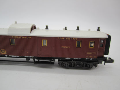 Minitrix N - 51 3182 00 - Bagagerijtuig Oriënt Express van de CIWL, met verlichting