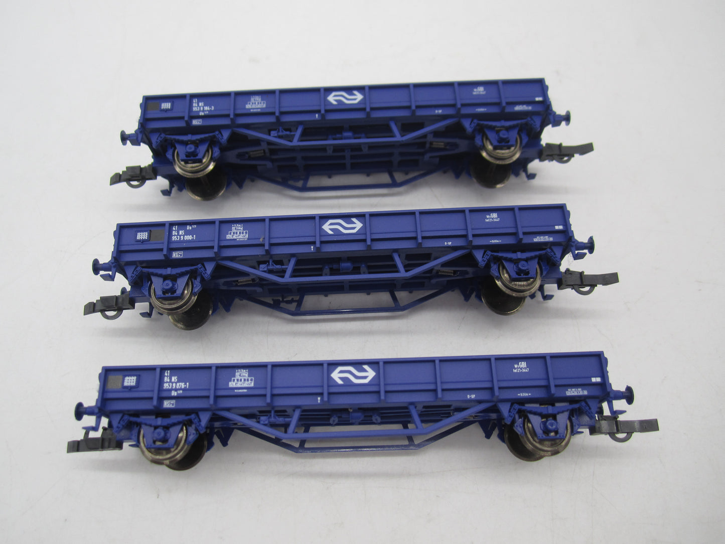 Roco H0 - 44084 - 3-delige set platte wagens van de NS