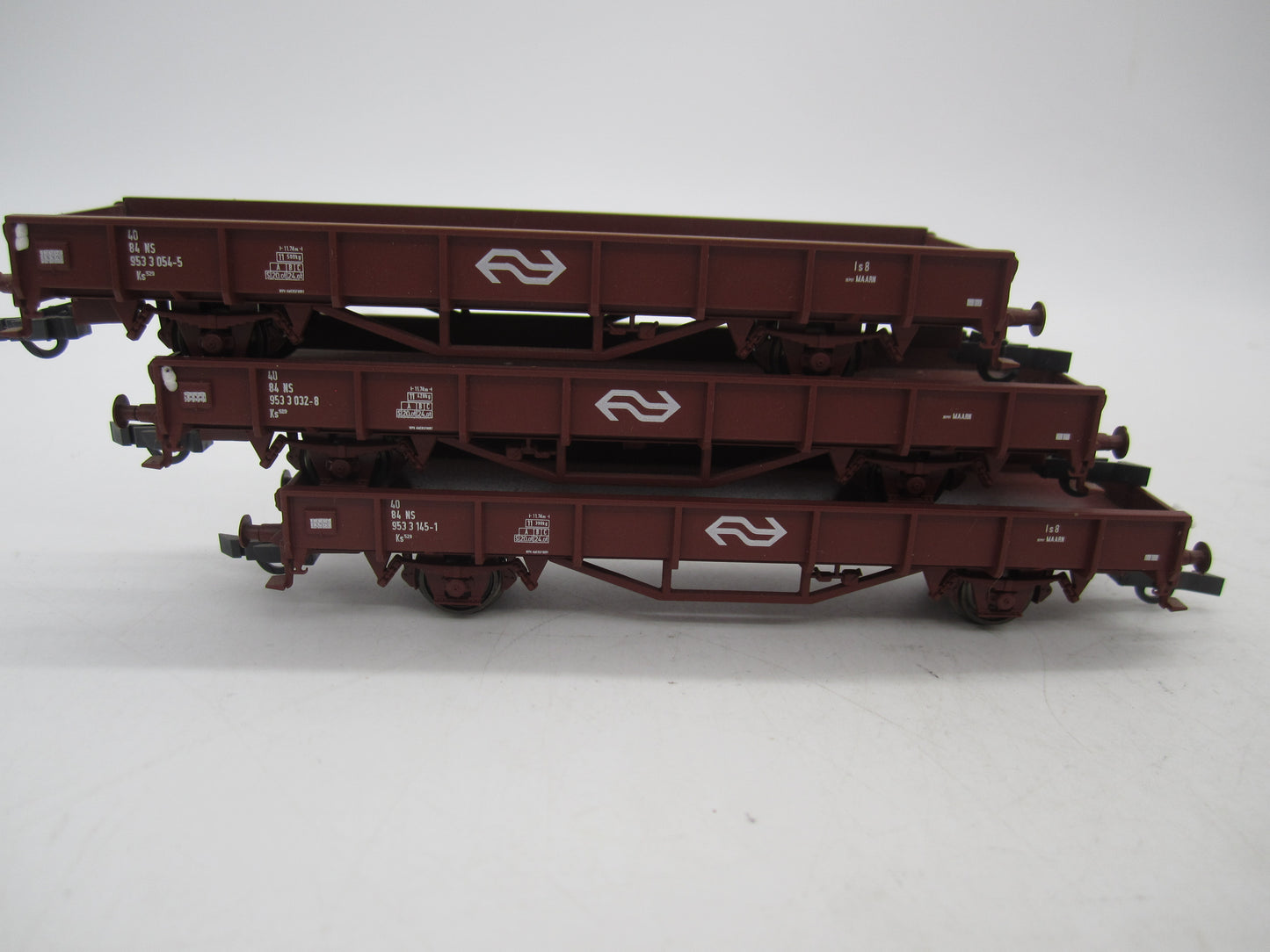 Roco H0 - 44085 - 3-delige set platte wagens van de NS
