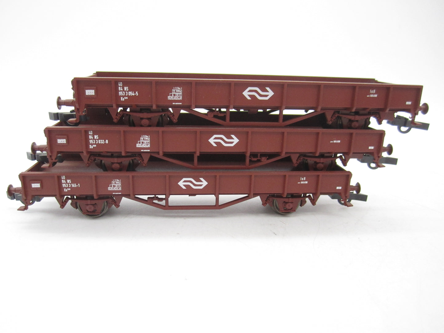 Roco H0 - 44085 - 3-delige set platte wagens van de NS