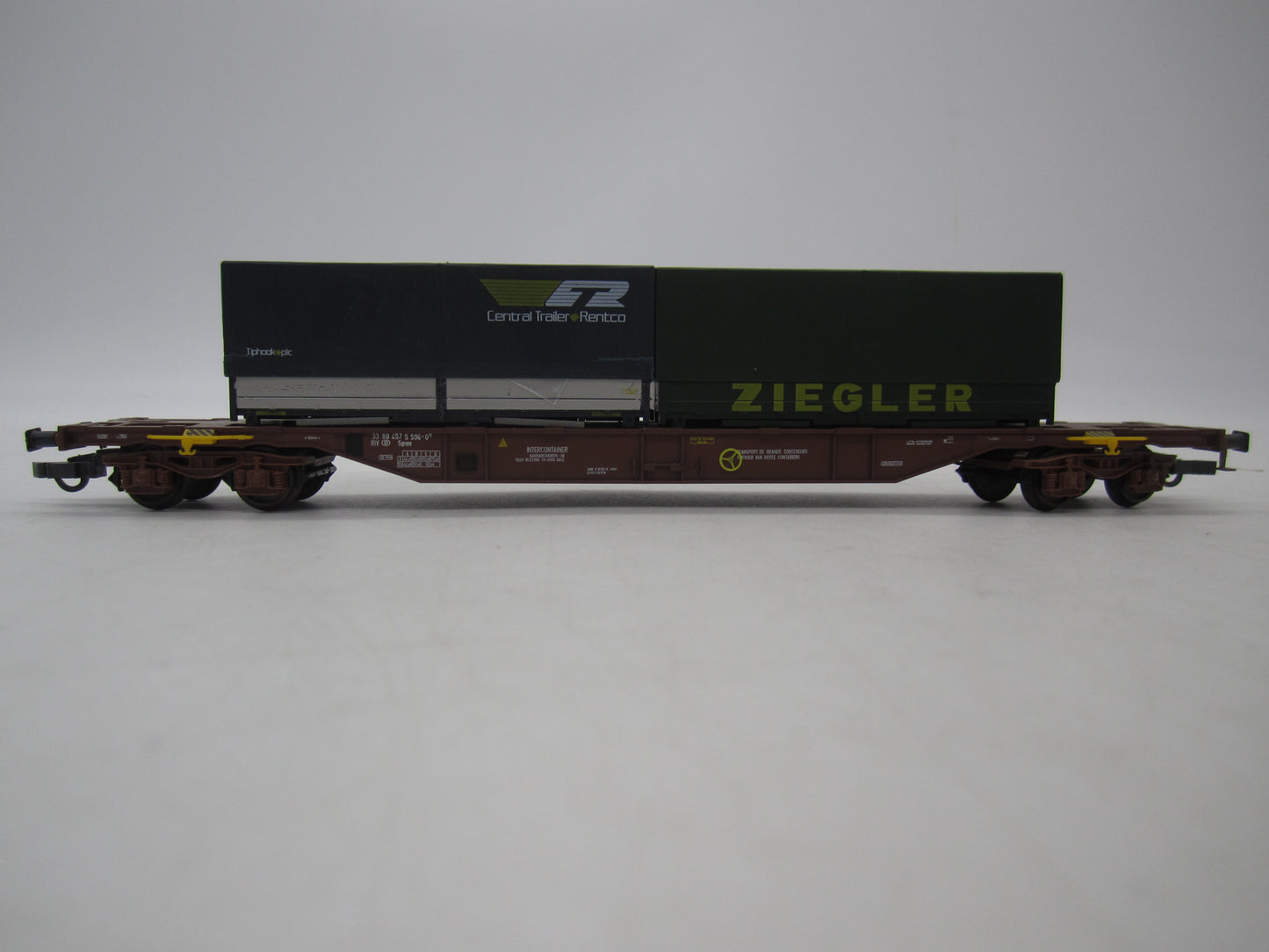 Kleinbahn H0 - 264C - Containerdraagwagen van de NMBS