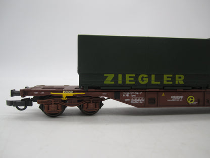 Kleinbahn H0 - 264C - Containerdraagwagen van de NMBS