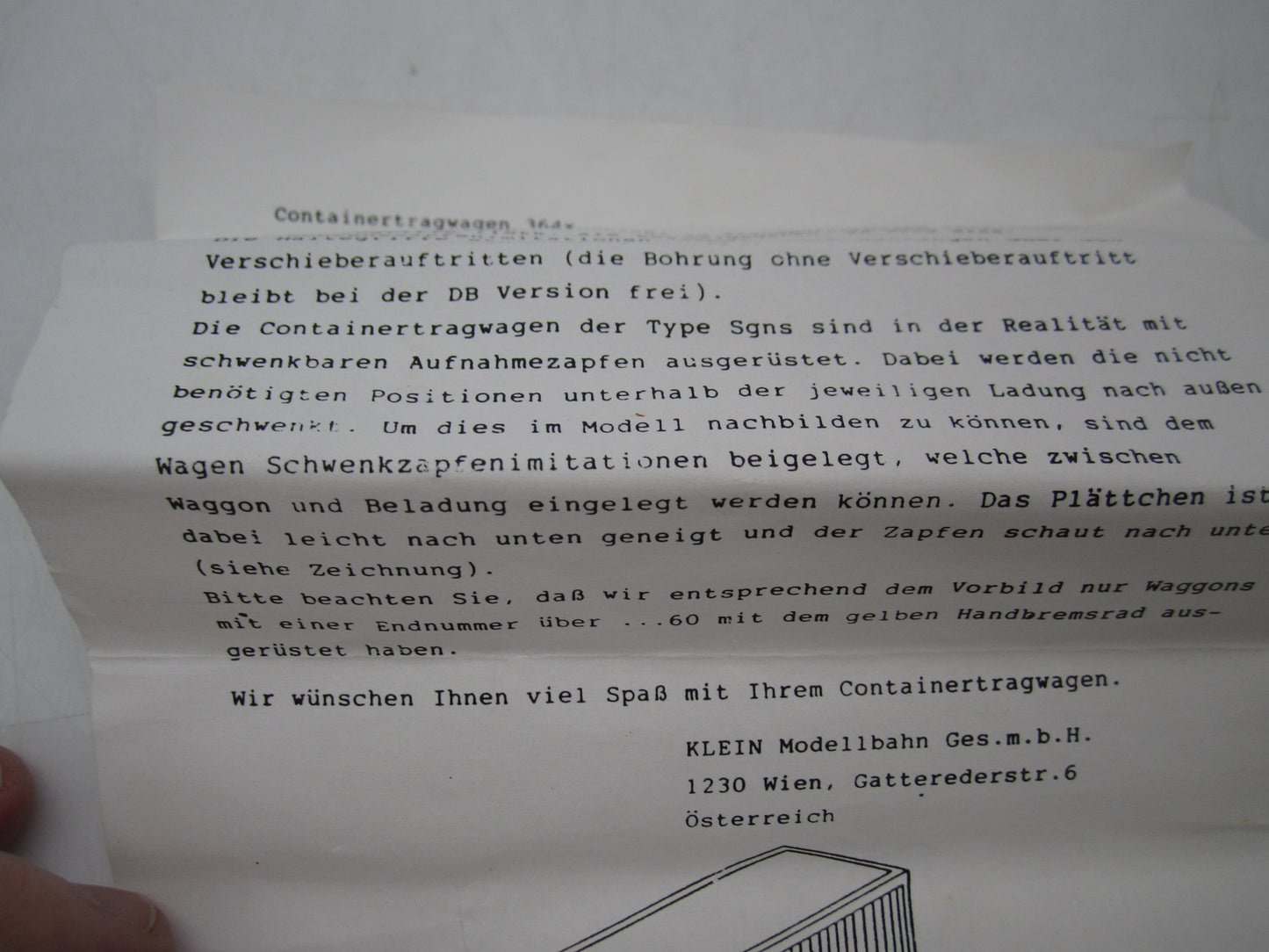 Kleinbahn H0 - 264C - Containerdraagwagen van de NMBS