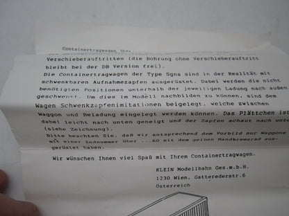 Kleinbahn H0 - 264C - Containerdraagwagen van de NMBS