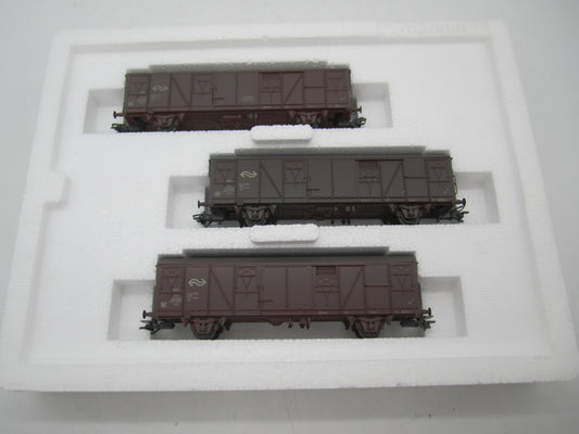 Märklin H0 - 47313 - 3-delige goederenwagenset van de NS, geweatherd