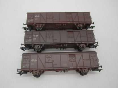 Märklin H0 - 47313 - 3-delige goederenwagenset van de NS, geweatherd