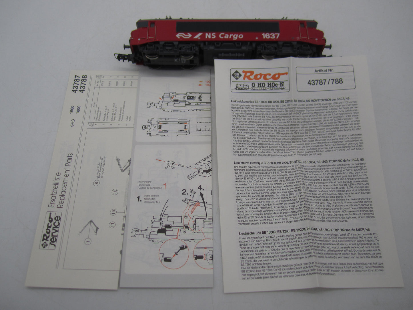 Roco H0 - 43787 - E-loc, Serie 1600 van de NS Cargo - Digitaal Voorbereid