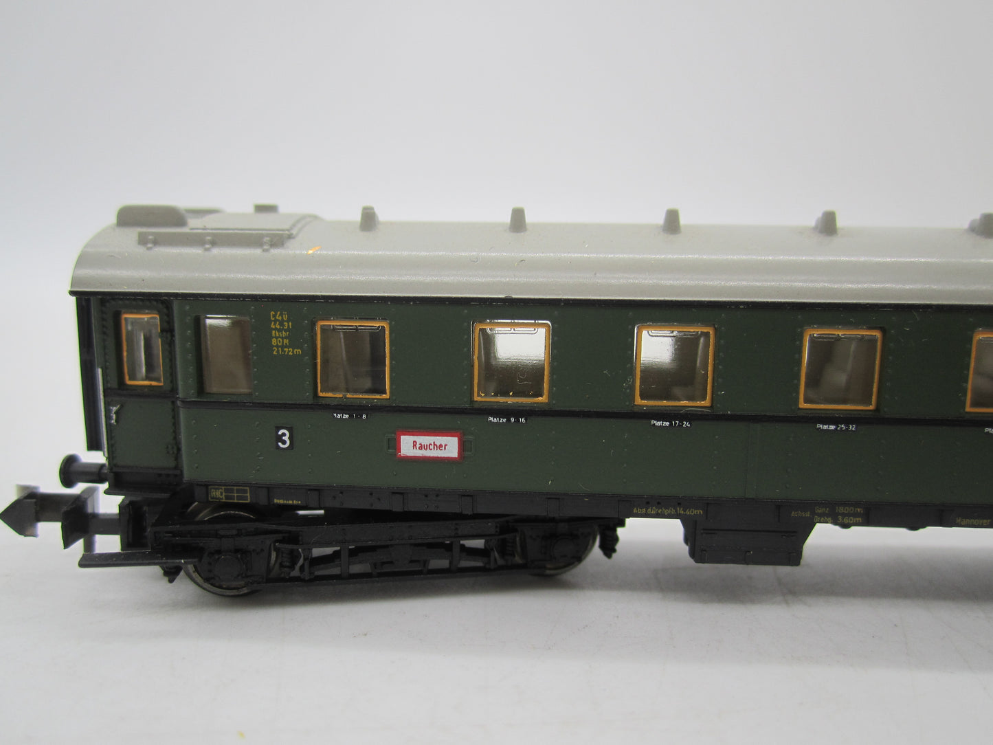 Minitrix N - 51 3071 00 - Personenrijtuig 3e klas van de DRG, met verlichting