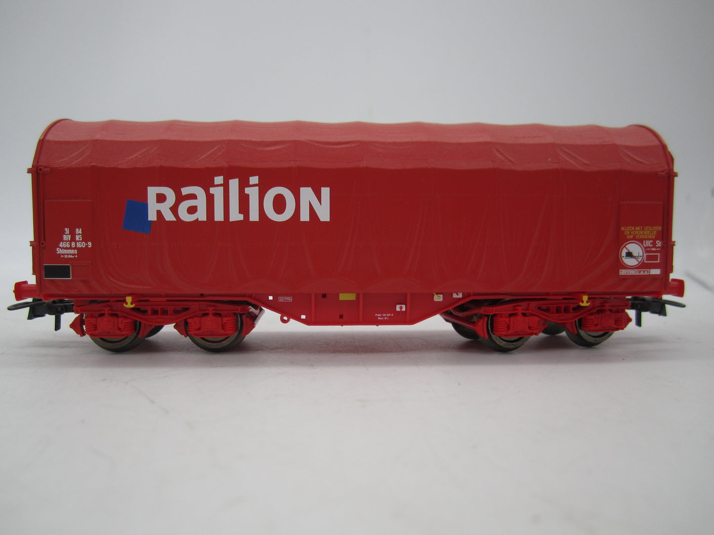 Roco H0 - 3-delige set huifwagens "Railion" van de NS