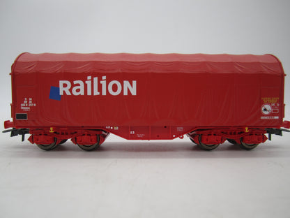 Roco H0 - 3-delige set huifwagens "Railion" van de NS