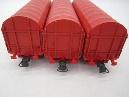 Roco H0 - 3-delige set huifwagens "Railion" van de NS