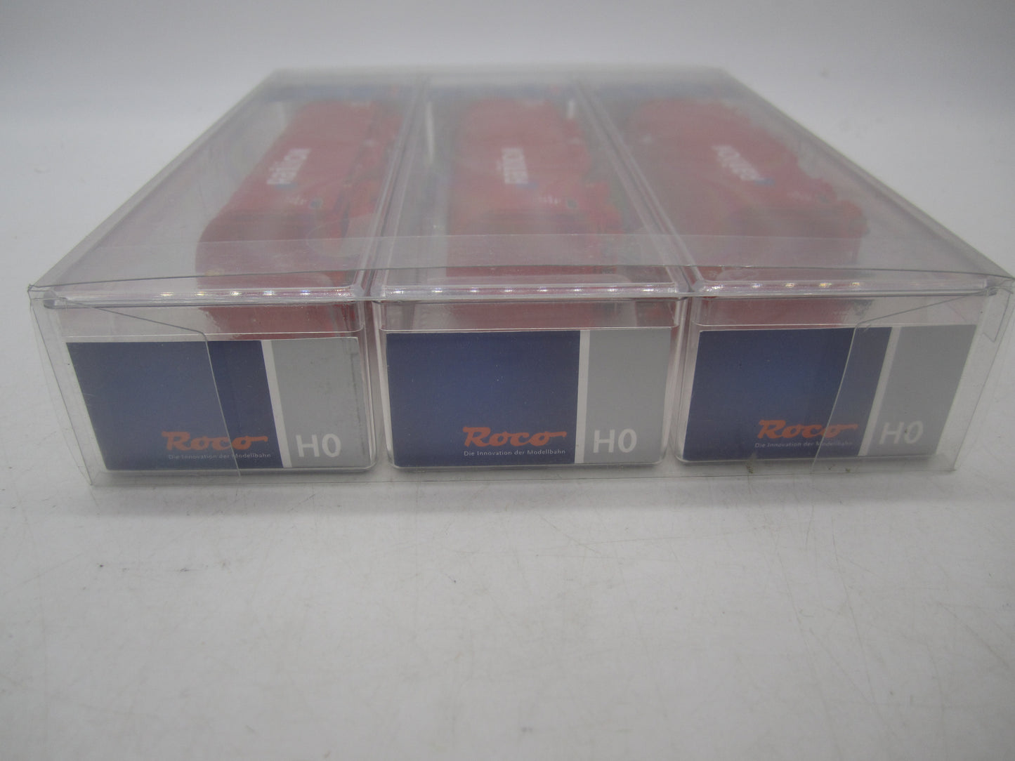 Roco H0 - 3-delige set huifwagens "Railion" van de NS