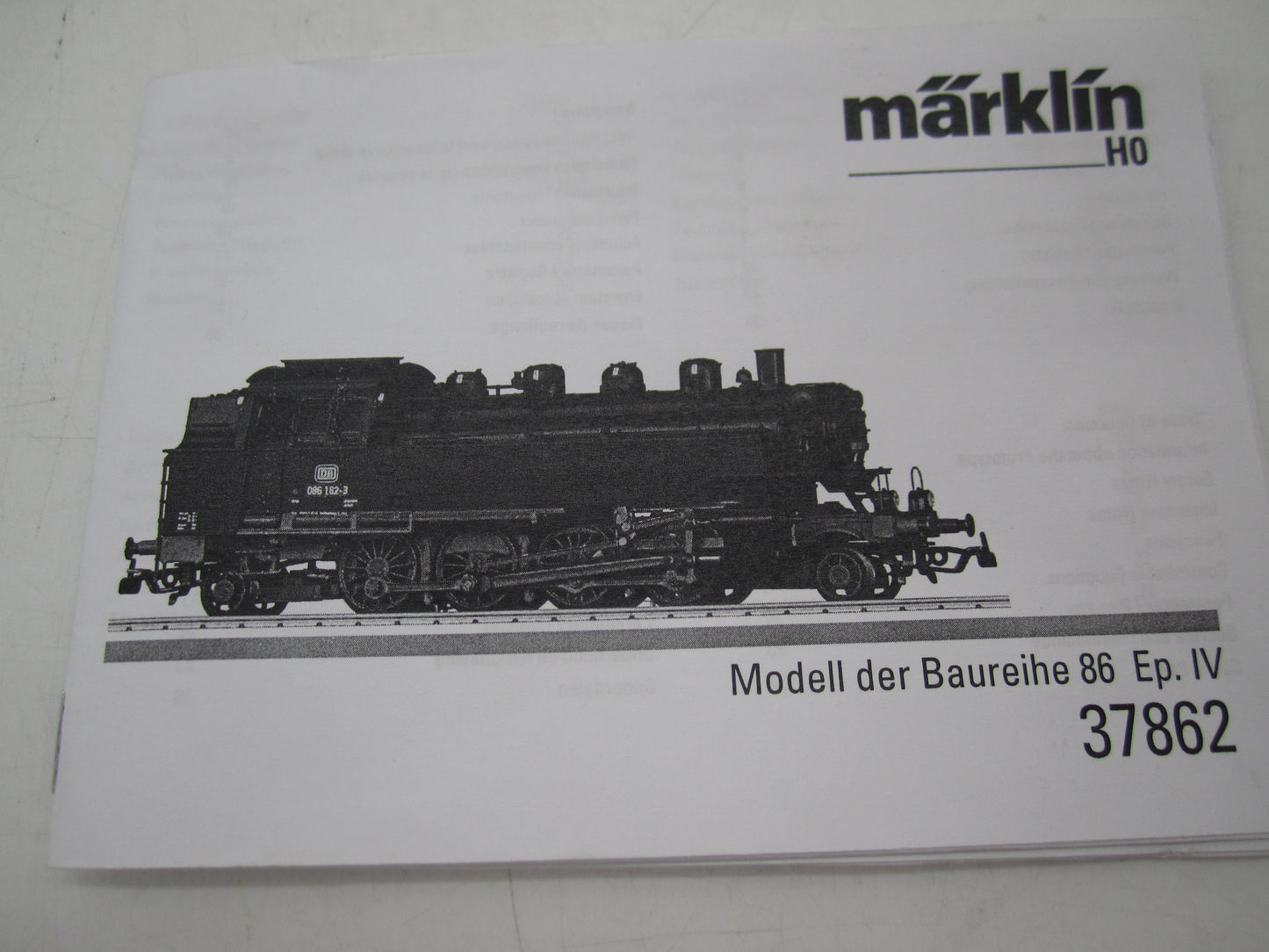 Märklin H0 - 37862-02 - Tenderloc, BR 86 van de DB - MFX/Sound