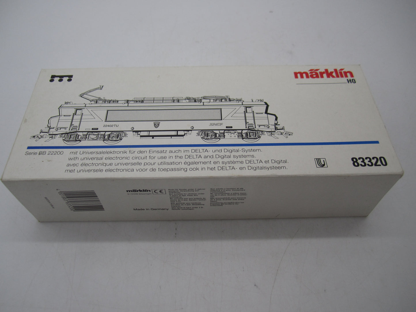 Märklin H0 - 83320 - E-loc, BB 22200 "Tunnelloc" van de SNCF - Delta