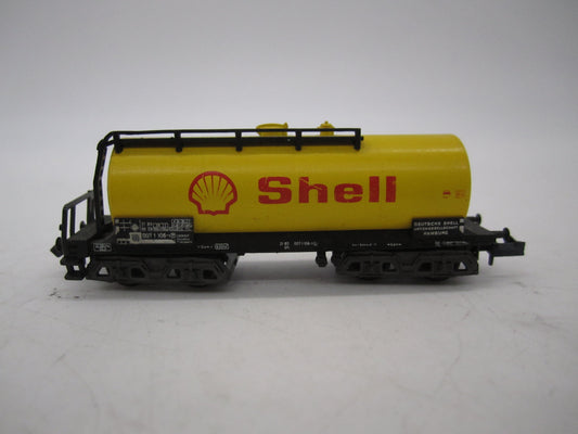 Minitrix N - 3551 - 4-assige "Shell" ketelwagen van de DB